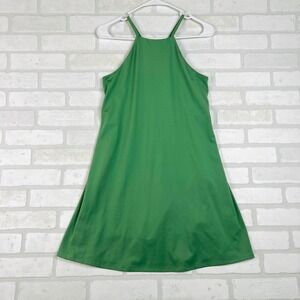 Madewell MWL Womens Green Halter Neck Crossback Active Athletic Dress Size M